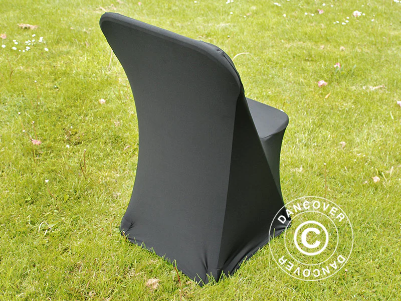 Stol dekker med stretch 44x44x80cm, Svart (1 stk.) - Image 4