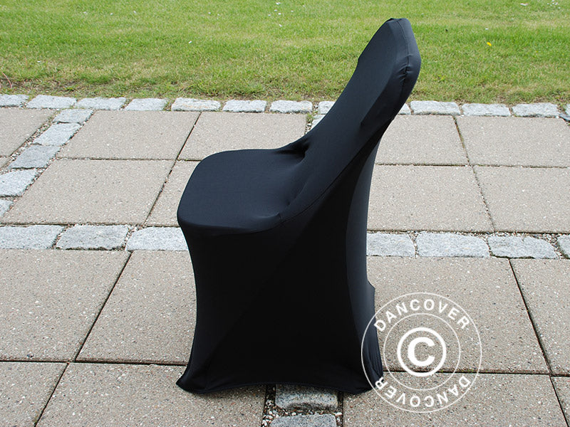 Stol dekker med stretch 44x44x80cm, Svart (10 stk.) - Image 5