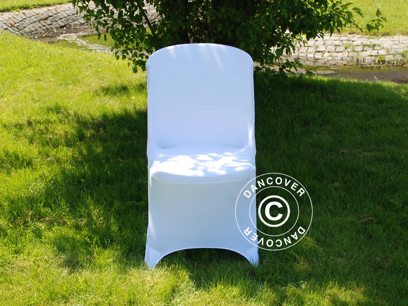 Stol dekker med stretch, 48x43x89cm, Hvit (10 stk.)