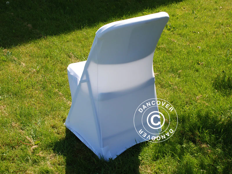 Stol dekker med stretch, 48x43x89cm, Hvit (10 stk.) - Image 3