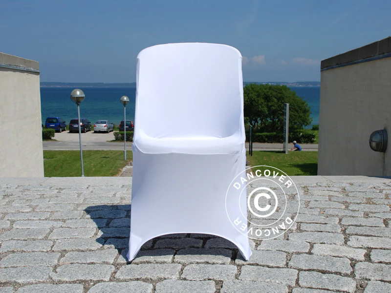 Stol dekker med stretch, 48x43x89cm, Hvit (10 stk.) - Image 4