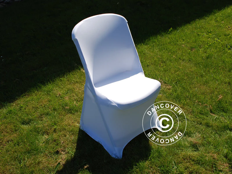 Stol dekker med stretch, 48x43x89cm, Hvit (10 stk.) - Image 5