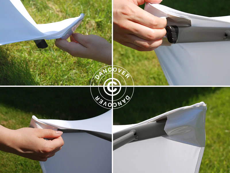 Stol dekker med stretch, 48x43x89cm, Hvit (10 stk.) - Image 6