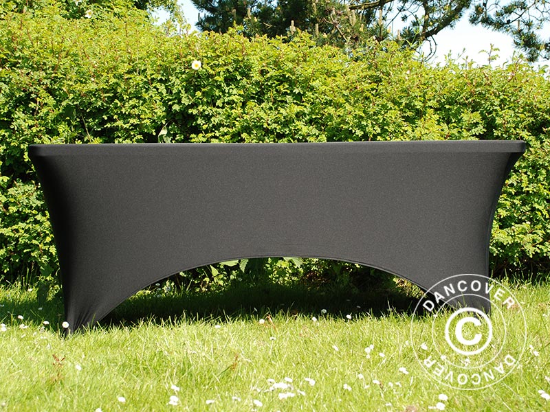 Stretch bord dekke 183x75x74cm, Svart - Image 3