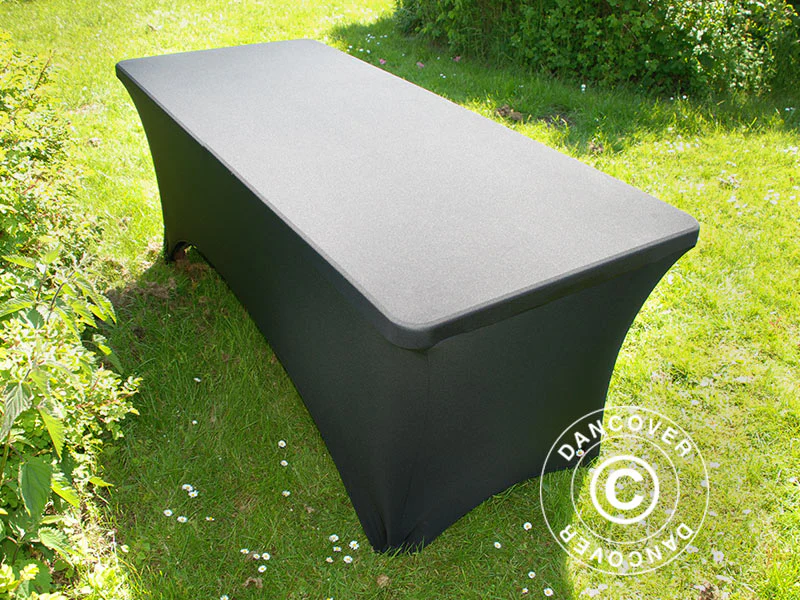 Stretch bord dekke 183x75x74cm, Svart - Image 4