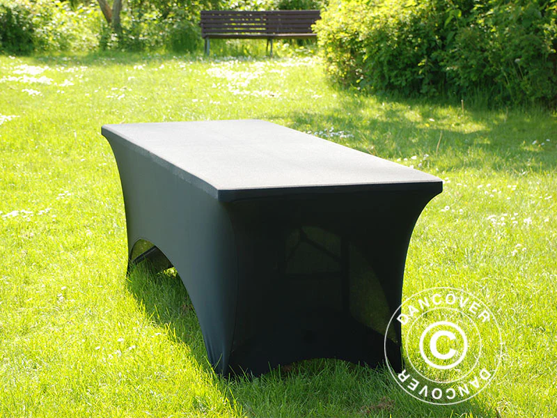 Stretch bord dekke 183x75x74cm, Svart - Image 5