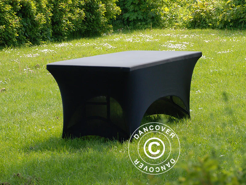 Stretch bord dekke 183x75x74cm, Svart - Image 6