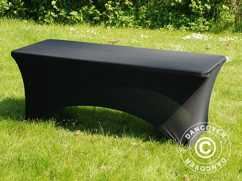 Stretch bord dekke 183x75x74cm, Svart - Image 7