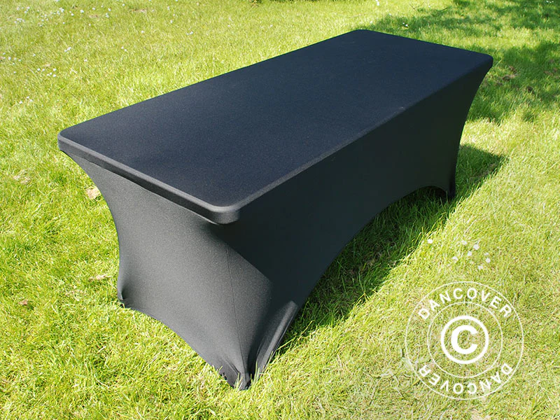 Stretch bord dekke 183x75x74cm, Svart - Image 8