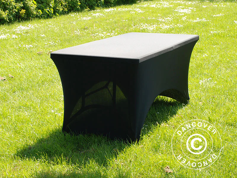 Stretch bord dekke 183x75x74cm, Svart - Image 9