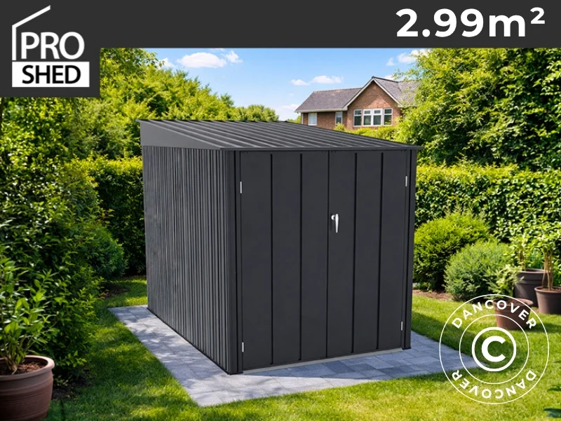 Sykkelskur 1,38x2,17x1,65m, ProShed®, 2,99m2, Antrasitt