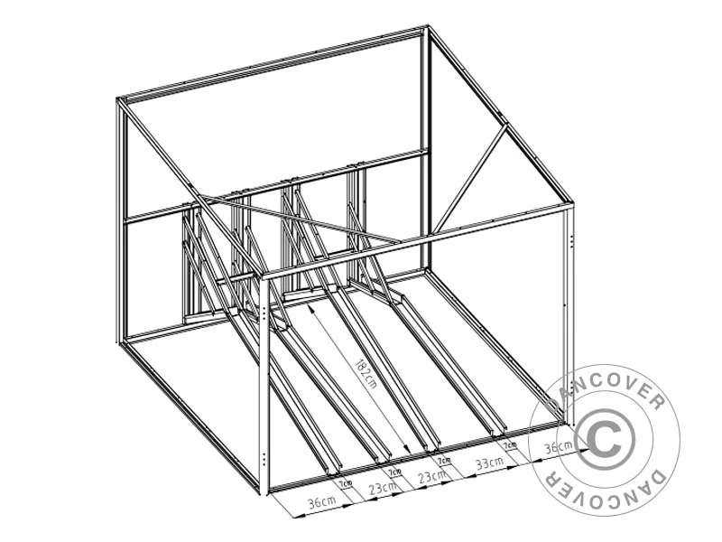 Sykkelskur 2,03x1,98x1,57m, 4,02m², ProShed®, Antrasitt - Image 4