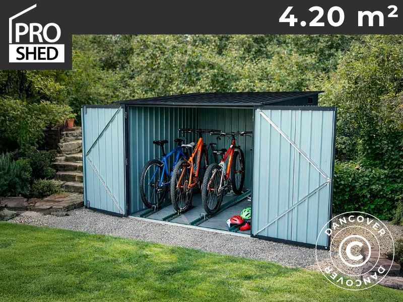 Sykkelskur 2,06x2,04x1,63m, 4,2m2, ProShed®, Antrasitt