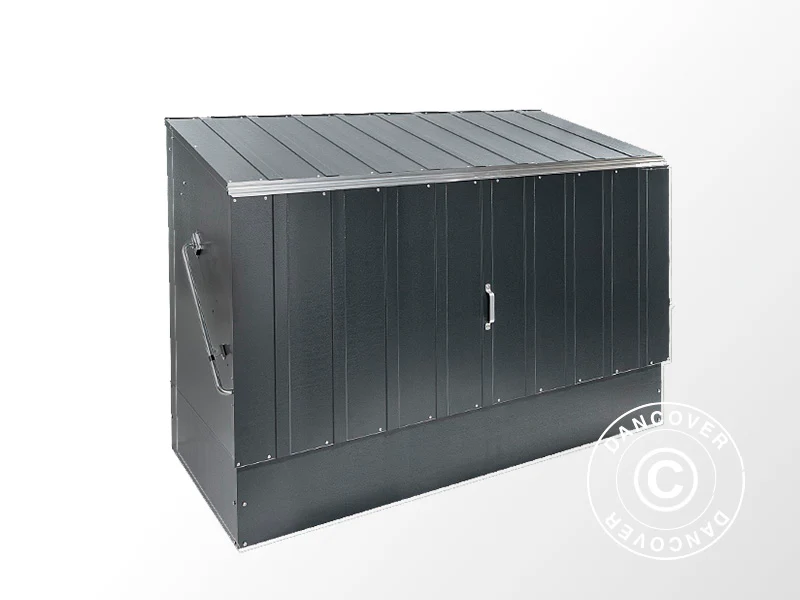 Sykkelskur, Bicycle Storage Box, Trimetals ,1,96x0,89x1,33m, 1,74m², Antrasitt - Image 10