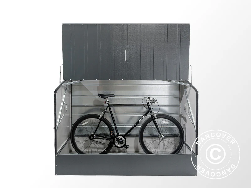 Sykkelskur, Bicycle Storage Box, Trimetals ,1,96x0,89x1,33m, 1,74m², Antrasitt - Image 11