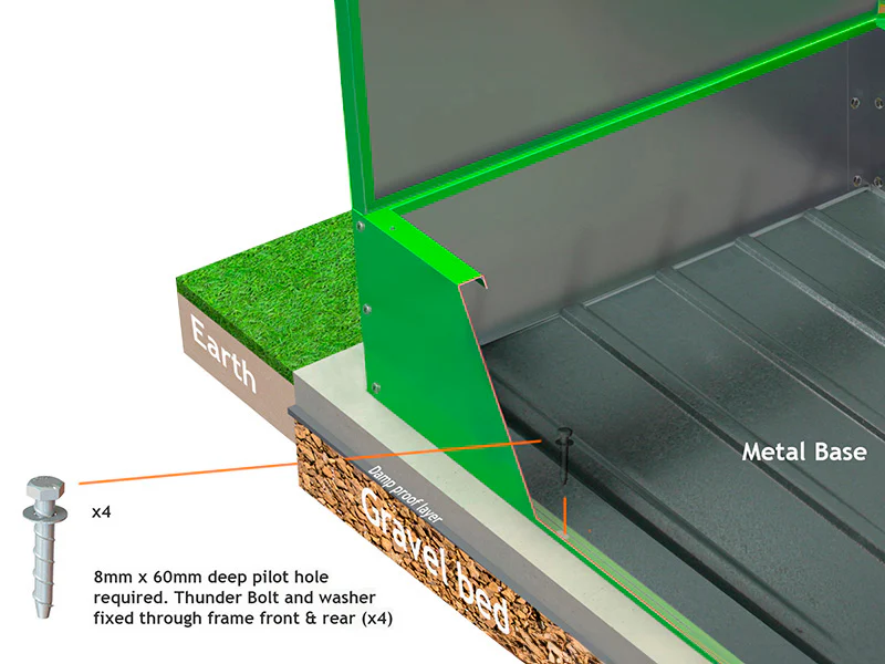 Sykkelskur, Bicycle Storage Box, Trimetals ,1,96x0,89x1,33m, 1,74m², Antrasitt - Image 14