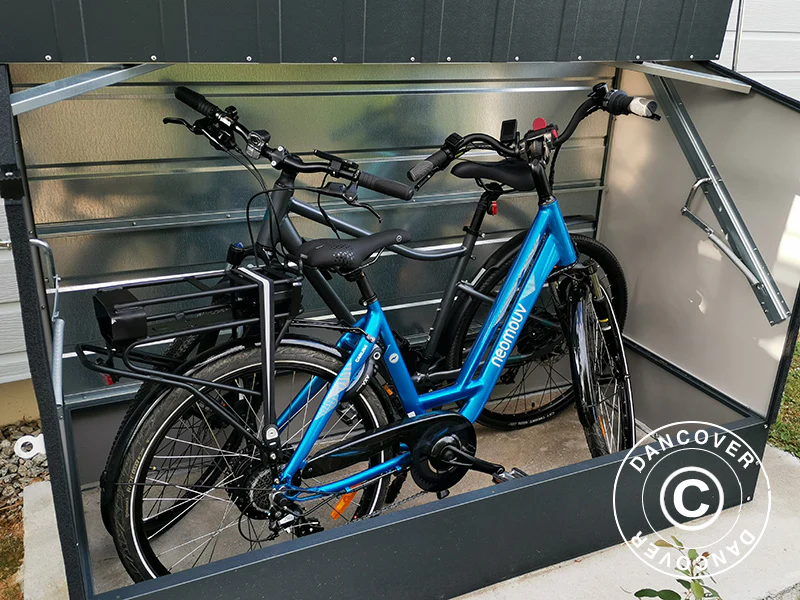 Sykkelskur, Bicycle Storage Box, Trimetals ,1,96x0,89x1,33m, 1,74m², Antrasitt - Image 7