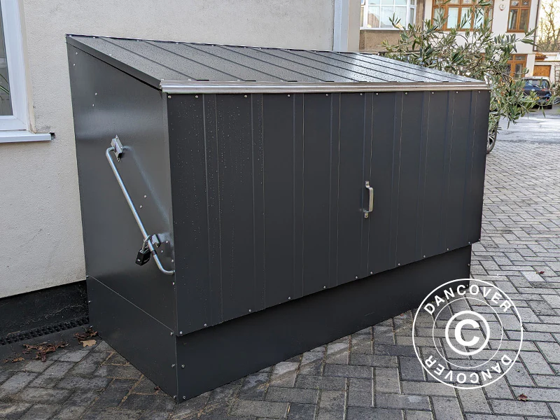 Sykkelskur, Bicycle Storage Box, Trimetals ,1,96x0,89x1,33m, 1,74m², Antrasitt - Image 8