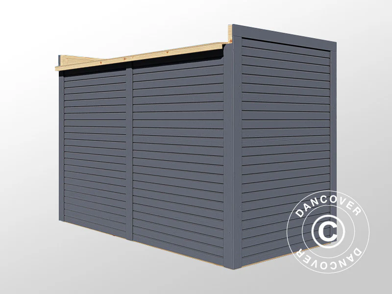 Sykkelskur i tre, Bertilo Box Bike, 2,07x1,03x1,43m, 2,1m², Antrasitt - Image 3