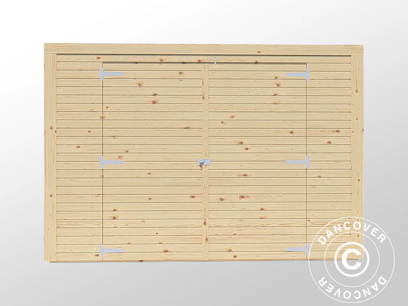 Sykkelskur i tre, Bertilo Box Bike, 2,07x1,03x1,43m, 2,1m², Naturlig - Image 3