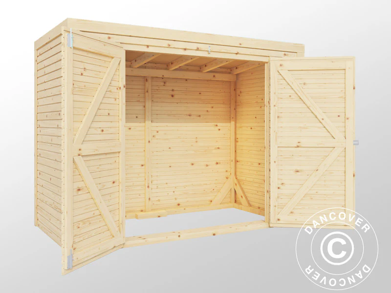 Sykkelskur i tre, Bertilo Box Bike, 2,07x1,03x1,43m, 2,1m², Naturlig - Image 4