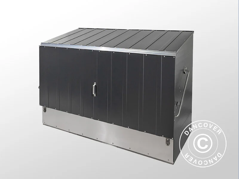 Sykkelskur med rampe, Protect-a-Cycle, Trimetals, 1,96x0,89x1,33m, 1,74m², Antrasitt - Image 7
