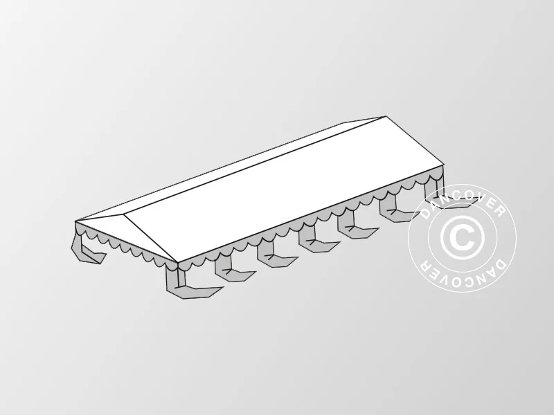 Takduk for Partytelt Exclusive 5x12m PVC, Hvit/Grå