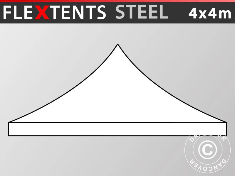 Takduk for Quick-up telt FleXtents Steel og Basic v.3 4x4m, hvit