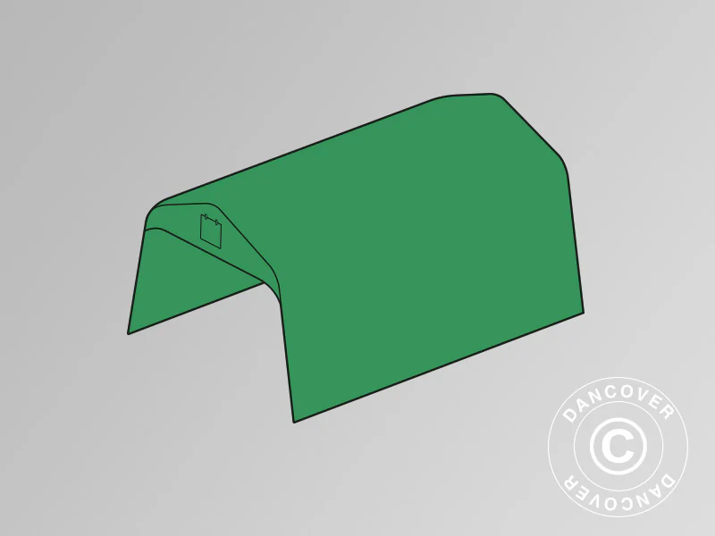 Takduk til garasjetelt PRO 3,3x6m PVC, grønn