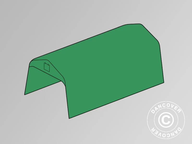 Takduk til Garasjetelt PRO 3,77x7,3m PVC, grønn