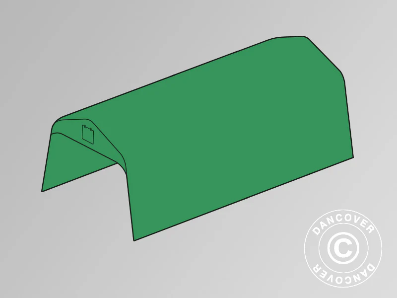 Takduk til Garasjetelt PRO 3,77x9,7m PVC, grønn