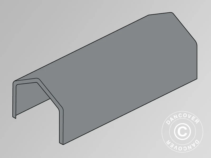 Takduk til Lagertelt PRO 5x10m PVC, grå