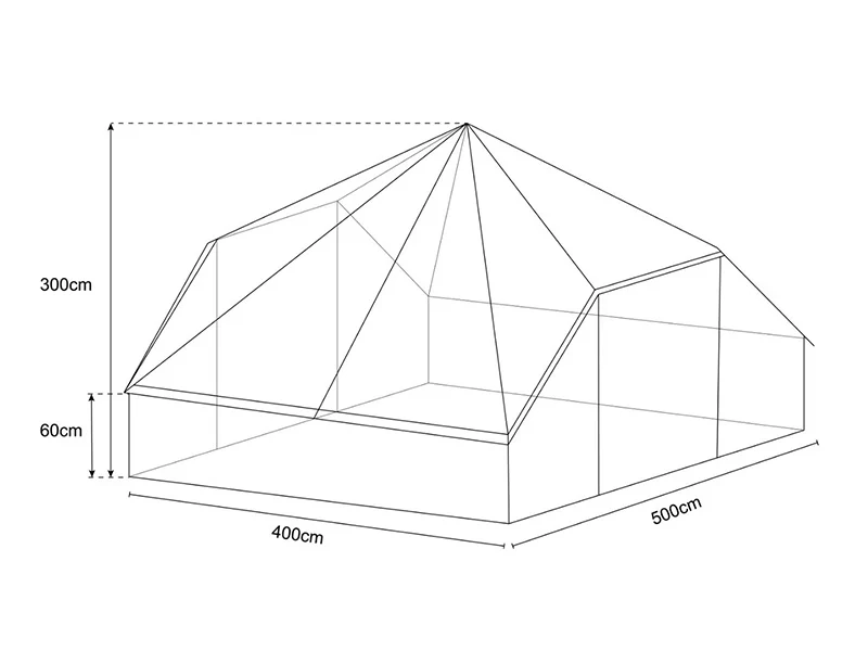 Telt for glamping, TentZing®, 4x5m, 10 personer, Sand - Image 8