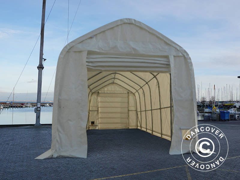 Telthall Oceancover 5,5x15x4,1x5,3m, PE, Hvit - Image 12