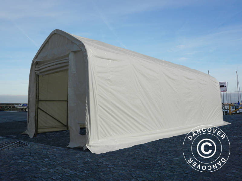 Telthall Oceancover 5,5x15x4,1x5,3m, PE, Hvit - Image 4