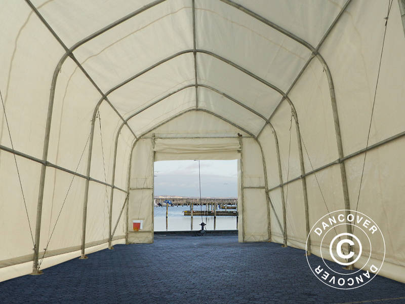 Telthall Oceancover 5,5x15x4,1x5,3m, PE, Hvit - Image 5