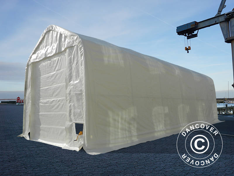 Telthall Oceancover 5,5x15x4,1x5,3m, PE, Hvit - Image 6