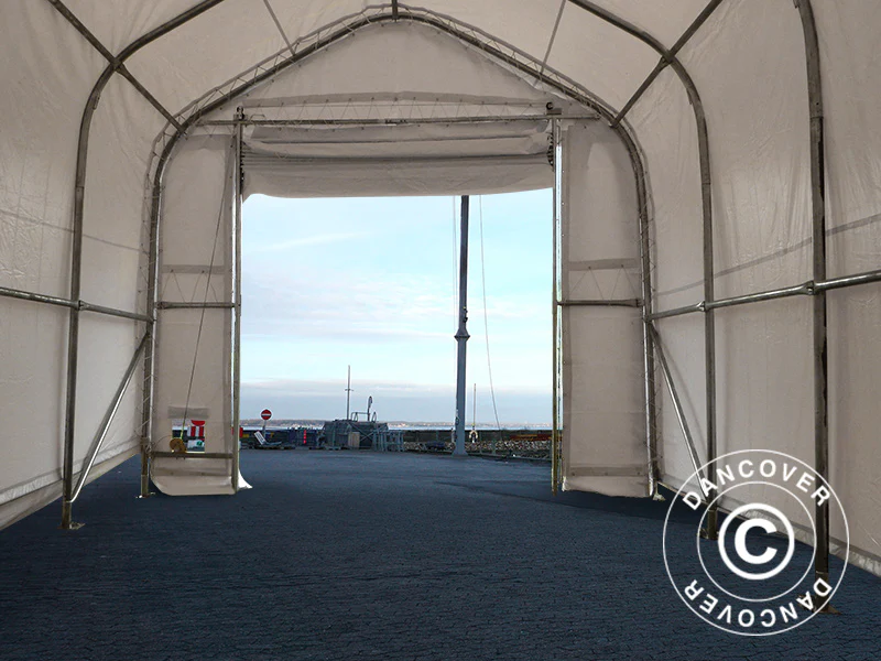 Telthall Oceancover 5,5x15x4,1x5,3m, PVC, Hvit - Image 8