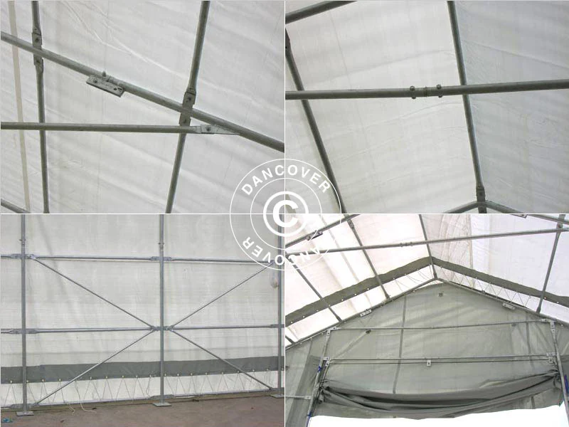 Telthall Titanium 7x7x2,5x4,2m, Hvit/Grå - Image 17