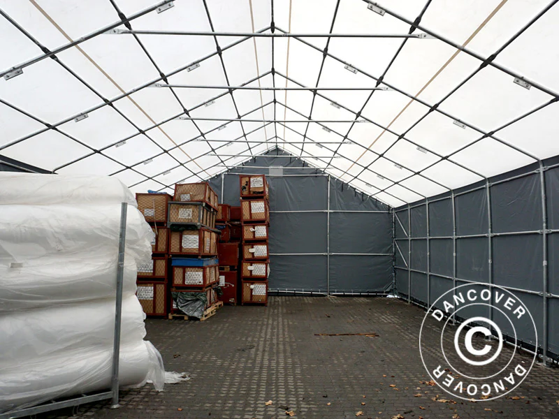 Telthall Titanium 8x18x3x5m, Hvit/Grå - Image 6