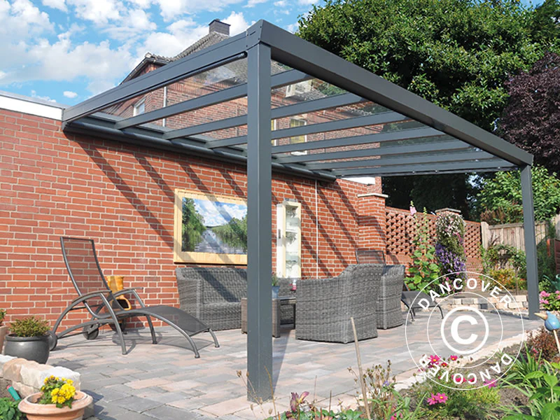 Terrassetak Expert m/glasstak, 4x5m, Antrasitt - Image 2