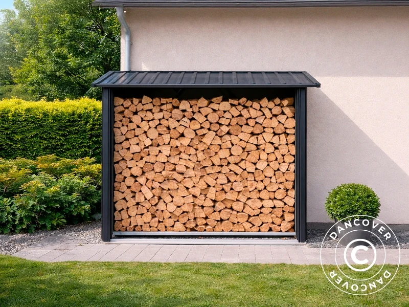 Vedskjul 2,17x0,89x1,54m, 1,93m2, ProShed®, Antrasitt - Image 3