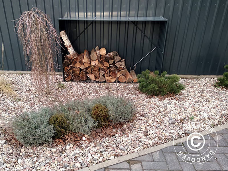 Vedskjul, høybed 1,8x0,5x1,1m ProShed®, 0,9m², Antrasitt - Image 11