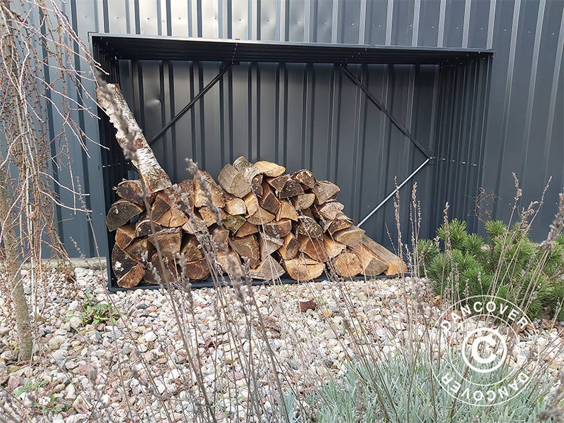 Vedskjul, høybed 1,8x0,5x1,1m ProShed®, 0,9m², Antrasitt - Image 12