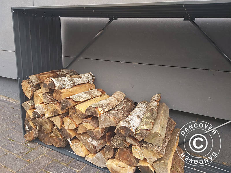 Vedskjul, høybed 1,8x0,5x1,1m ProShed®, 0,9m², Antrasitt - Image 13