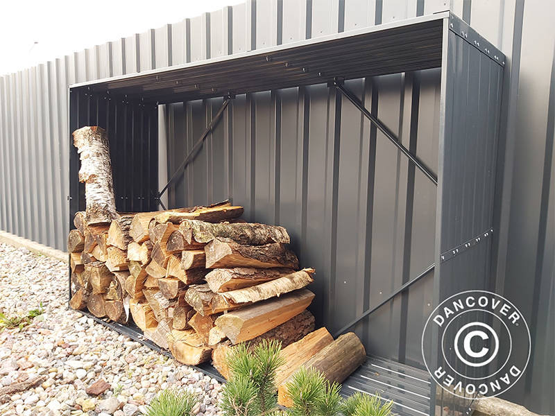 Vedskjul, høybed 1,8x0,5x1,1m ProShed®, 0,9m², Antrasitt - Image 5
