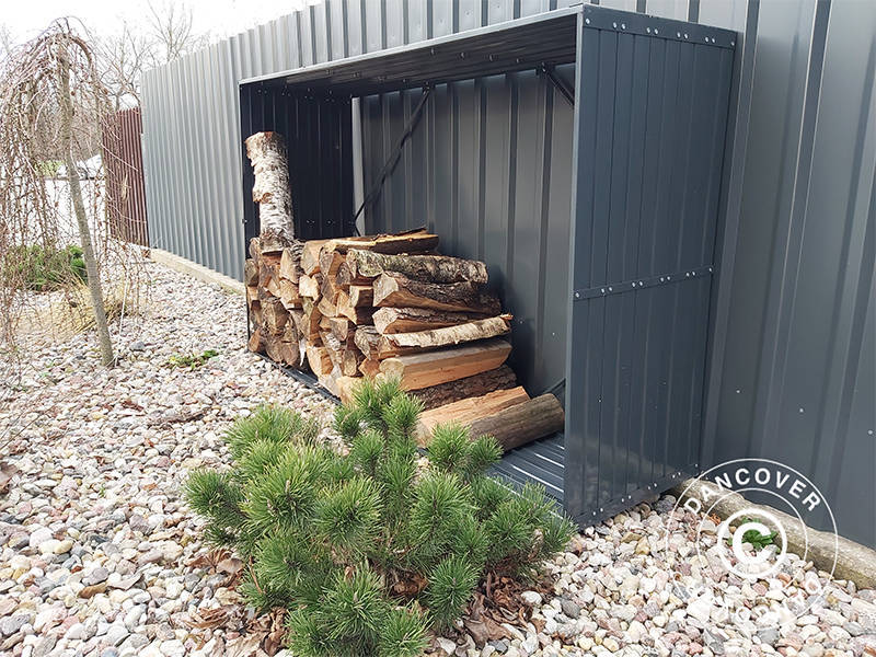Vedskjul, høybed 1,8x0,5x1,1m ProShed®, 0,9m², Antrasitt - Image 6