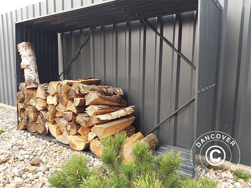 Vedskjul, høybed 1,8x0,5x1,1m ProShed®, 0,9m², Antrasitt - Image 7