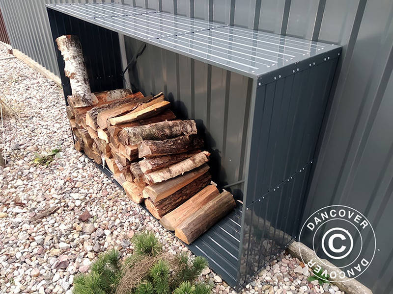 Vedskjul, høybed 1,8x0,5x1,1m ProShed®, 0,9m², Antrasitt - Image 8