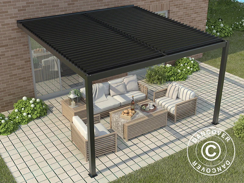 Veggbrakett til paviljong San Pablo Alu+, 3x3m, 3x4m og 4x4m, Svart, 2 stk. - Image 8